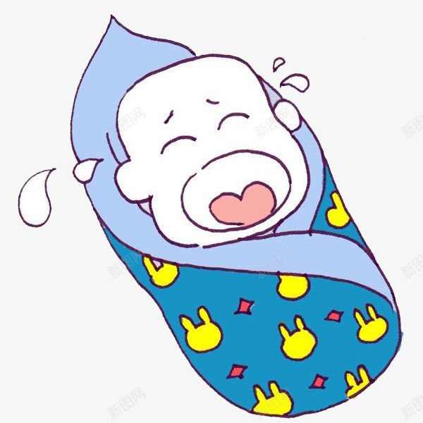 卡通襁褓中哭闹的婴儿png免抠素材_新图网 https://ixintu.com 卡通 哭闹 婴儿 婴儿啼哭 宝宝 宝宝哭 宝宝哭闹 母婴 育儿