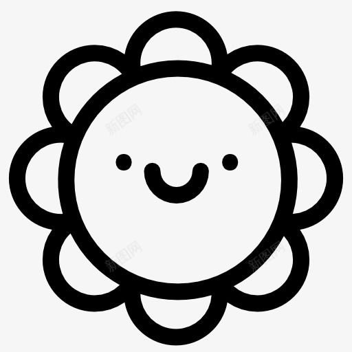 墨迹太阳笑脸png免抠素材_新图网 https://ixintu.com 墨迹 太阳 笑脸
