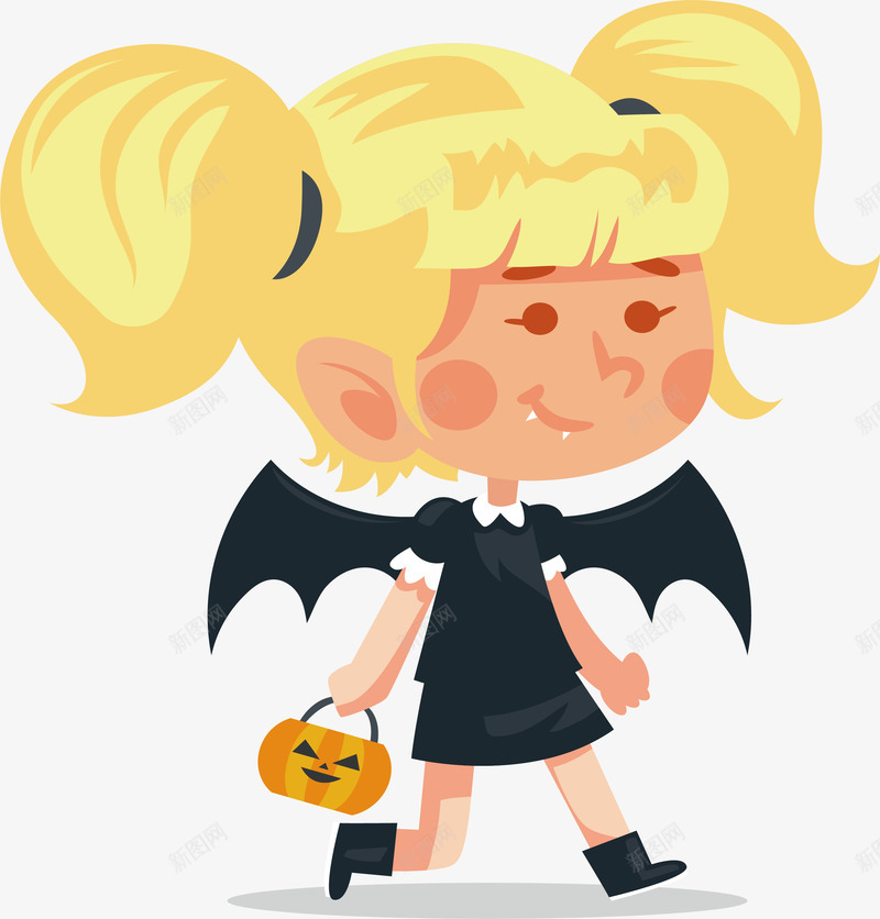 小恶魔装扮女孩png免抠素材_新图网 https://ixintu.com 万圣节 万圣节装扮 小恶魔 小恶魔翅膀 小恶魔装扮 矢量png 蝙蝠翅膀