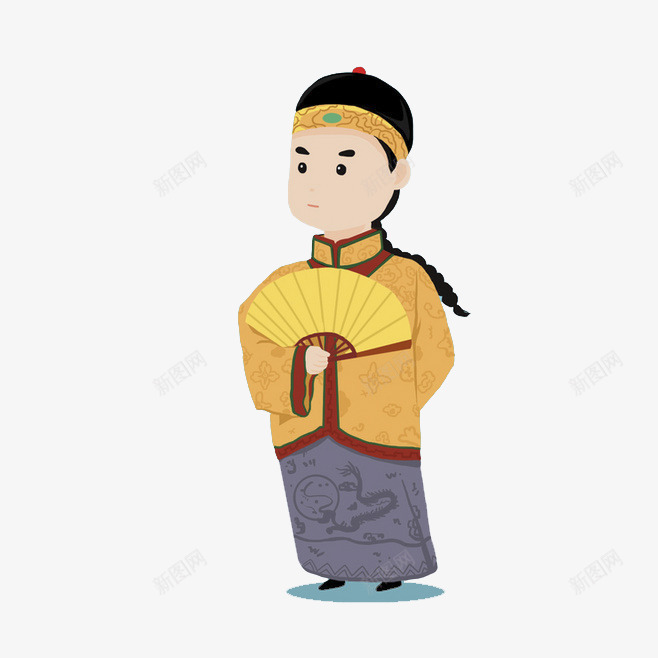 手绘卡通小人皇帝png免抠素材_新图网 https://ixintu.com 卡通小人 小人 手绘小人 皇帝