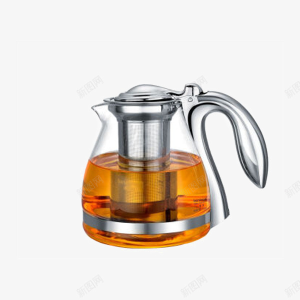 电陶炉专用玻璃茶壶png免抠素材_新图网 https://ixintu.com 产品实物 玻璃茶壶 电磁炉养生壶