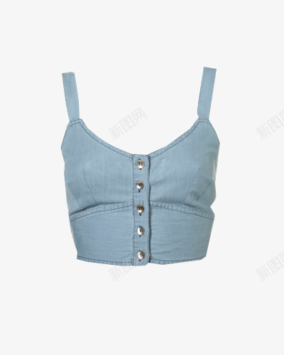 蓝色上衣png免抠素材_新图网 https://ixintu.com clothe clothes 产品实物 吊带衫 时尚女装 衣服