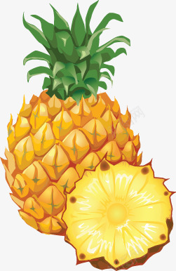 手绘卡通新鲜菠萝png免抠素材_新图网 https://ixintu.com 卡通 手绘 新鲜 菠萝