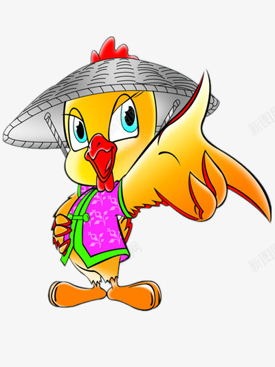 带帽子的鸡png免抠素材_新图网 https://ixintu.com 可爱 大眼睛 穿衣服 素材