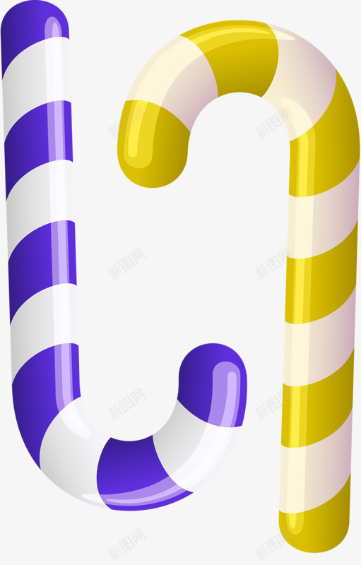 好吃的糖png免抠素材_新图网 https://ixintu.com 卡通 好看 手绘 拐杖 糖果