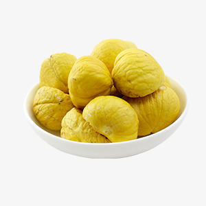 一盘板栗肉png免抠素材_新图网 https://ixintu.com 产品实物 去皮板栗 新鲜板栗肉 板栗 生板栗 食物 黄色板栗肉