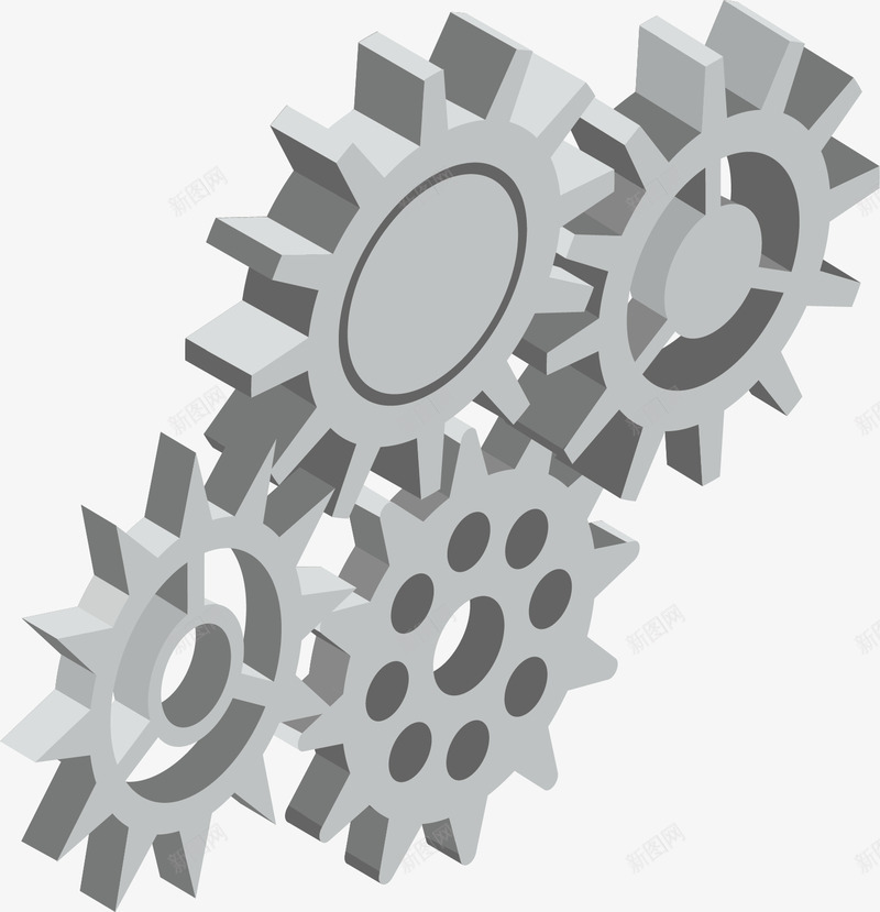 白色机械齿轮矢量图ai免抠素材_新图网 https://ixintu.com 不规则图形 卡通手绘 工具 机械 白色 铁块 齿轮 矢量图