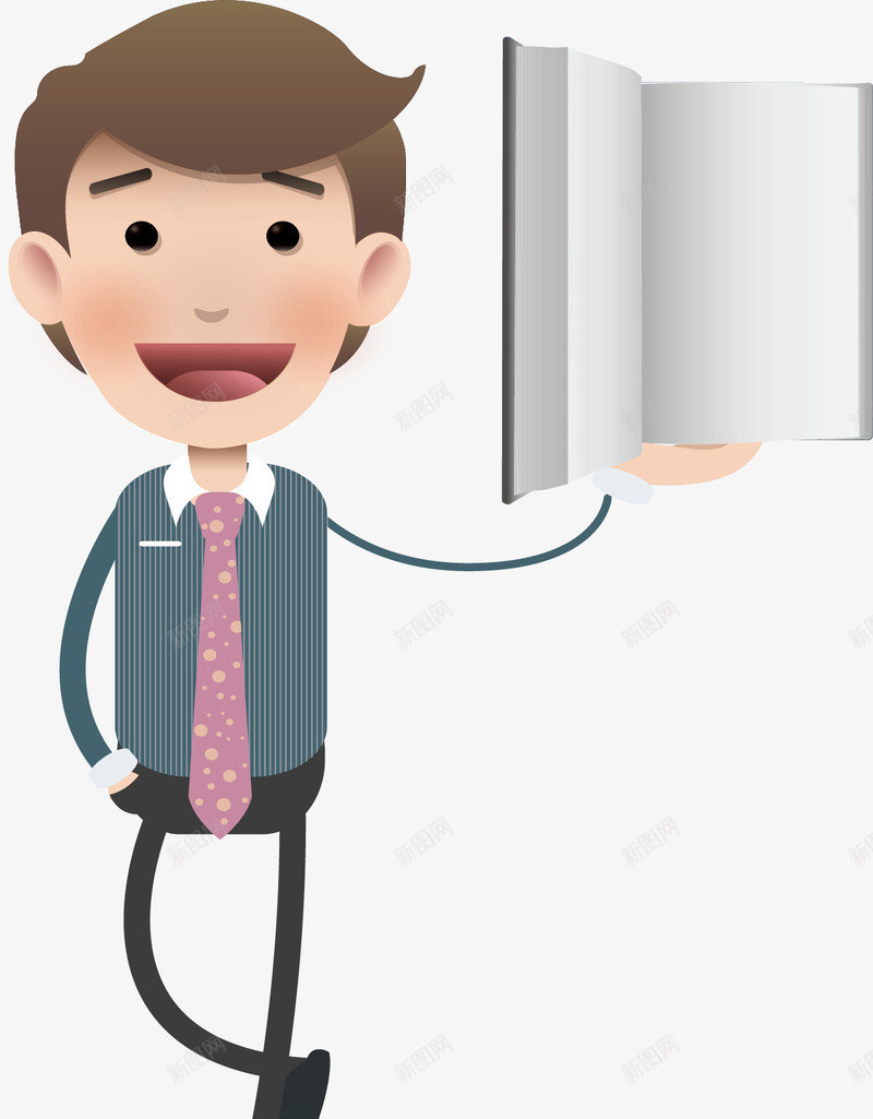 拿着书本的小人矢量图eps免抠素材_新图网 https://ixintu.com 中国推销员 书本 产品介绍 拿书的人 矢量素材 矢量图