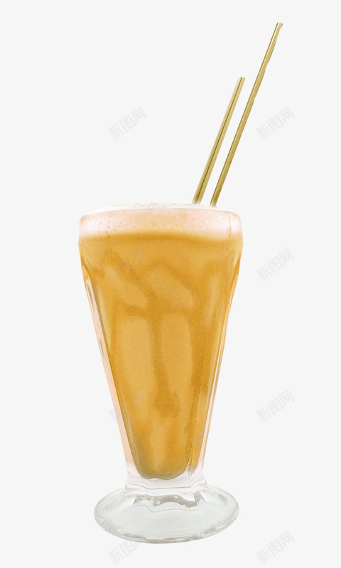 一杯奶茶png免抠素材_新图网 https://ixintu.com 一杯 奶茶 手绘 玻璃杯 简图