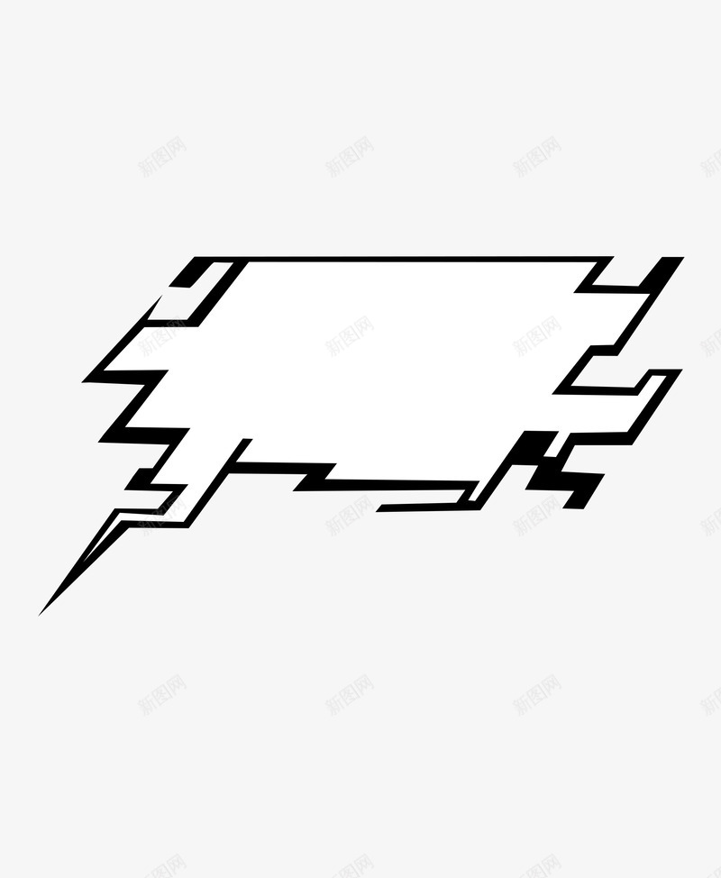 爆炸文本对话框psdpng免抠素材_新图网 https://ixintu.com 对话框设计 文本框 爆炸文本对话框 爆炸框
