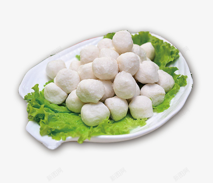 一盘鱼蛋png免抠素材_新图网 https://ixintu.com 一盘鱼蛋 火锅 火锅材料 生菜 食品