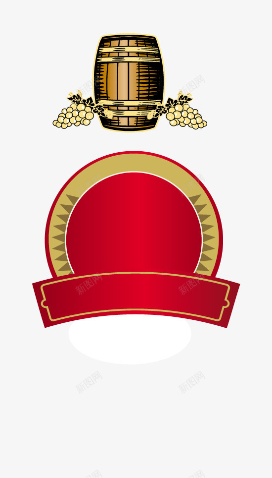 葡萄酒桶图标卡通png_新图网 https://ixintu.com 卡通 图标 葡萄 酒桶