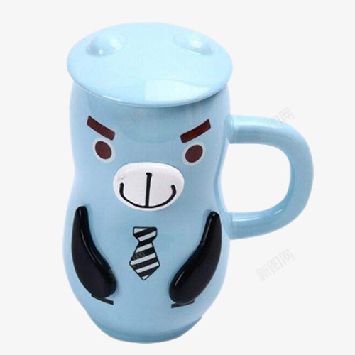 蓝色卡通个性马克杯png免抠素材_新图网 https://ixintu.com 卡通个性马克杯 杯子 水杯 陶瓷杯子 马克杯 马克杯DIY