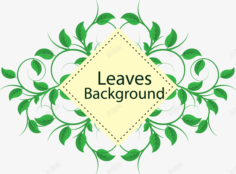 植物点缀装饰矢量图ai免抠素材_新图网 https://ixintu.com 春天 春季 绿色 花环 矢量图