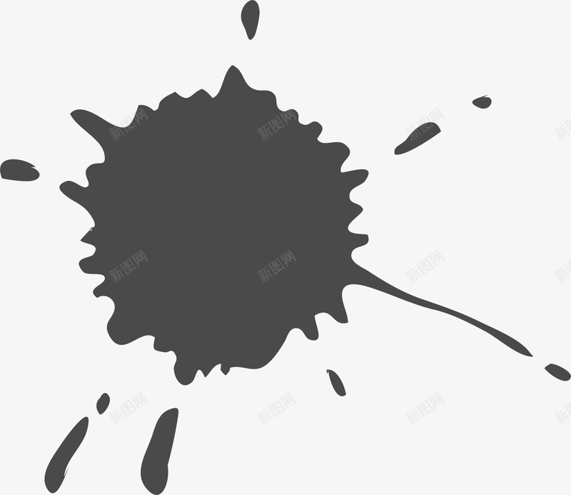 黑色飞溅墨汁png免抠素材_新图网 https://ixintu.com 墨水 墨迹 斑斓墨汁 水墨 涂画 绘画 黑色墨汁