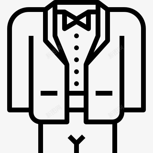 适合图标png_新图网 https://ixintu.com 优雅 婚礼 新郎 时尚 服装 衣服 西装