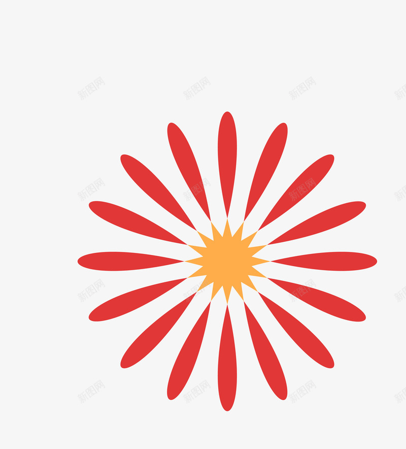 红色创意多花瓣点缀图案矢量图eps免抠素材_新图网 https://ixintu.com 多花瓣 点缀图案 矢量花瓣 红色创意 矢量图