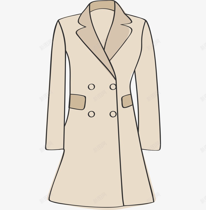卡通手绘时尚衣服png免抠素材_新图网 https://ixintu.com 创意 动漫动画 卡通手绘 时尚衣服 简约 美丽的外衣