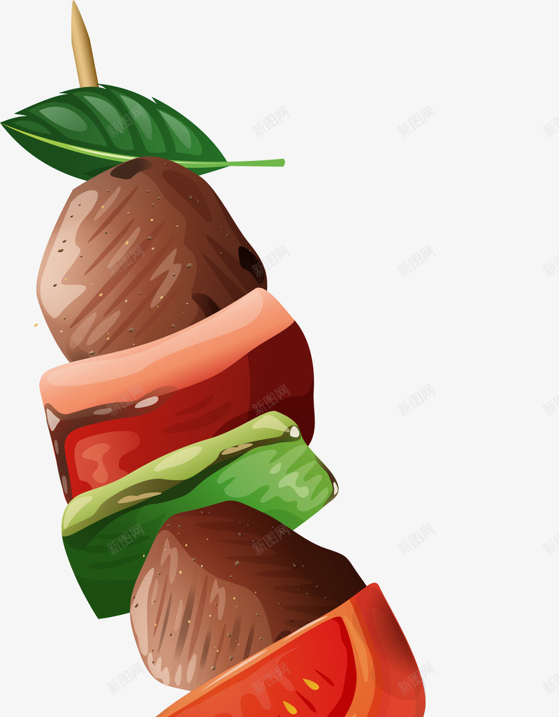 咖啡色立体美味烤串png免抠素材_新图网 https://ixintu.com 517 BBQ 吃货节 烤串 烧烤 美食节 肉串 食品 餐饮