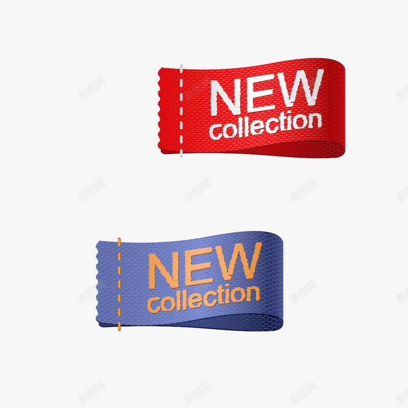 纺织布条彩色新品标签png免抠素材_新图网 https://ixintu.com 布条 彩色 标签 纺织机械