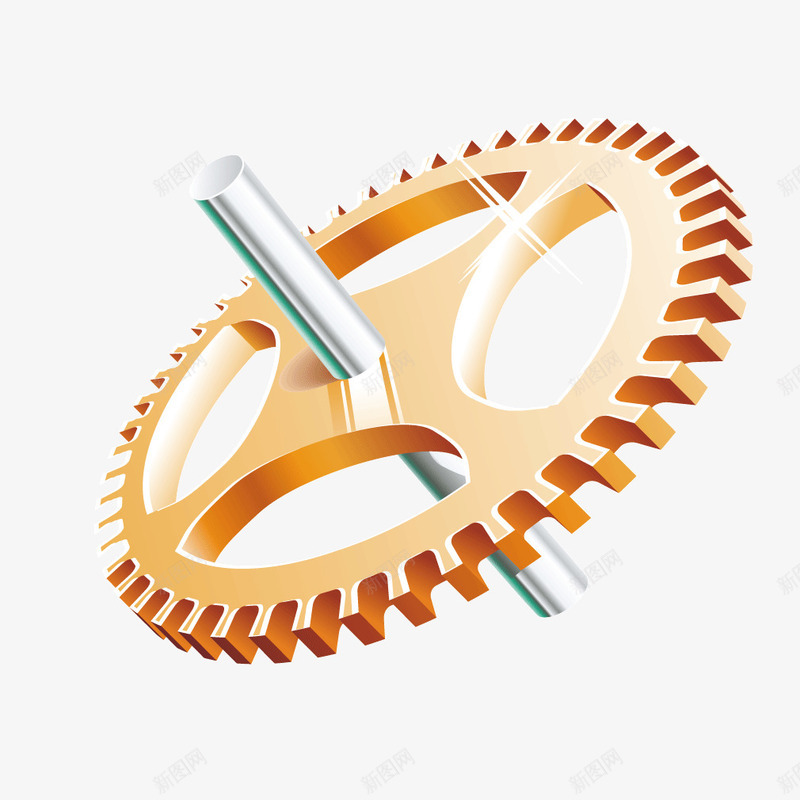 金黄色机械齿轮矢量图ai免抠素材_新图网 https://ixintu.com 机械 机械齿轮 金黄色 齿轮 矢量图