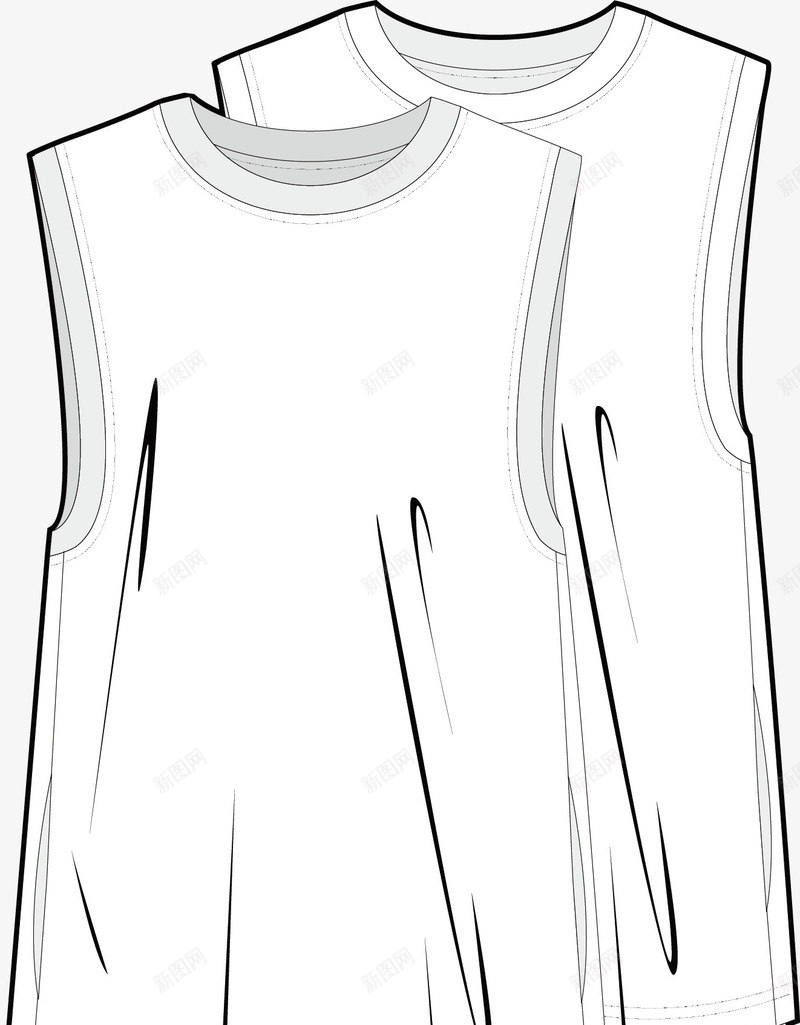 手绘背心png免抠素材_新图网 https://ixintu.com T恤 女装 服装 服饰 男性服饰 男装 矢量服饰 背心 衣服 衣服褶皱 褶皱服装