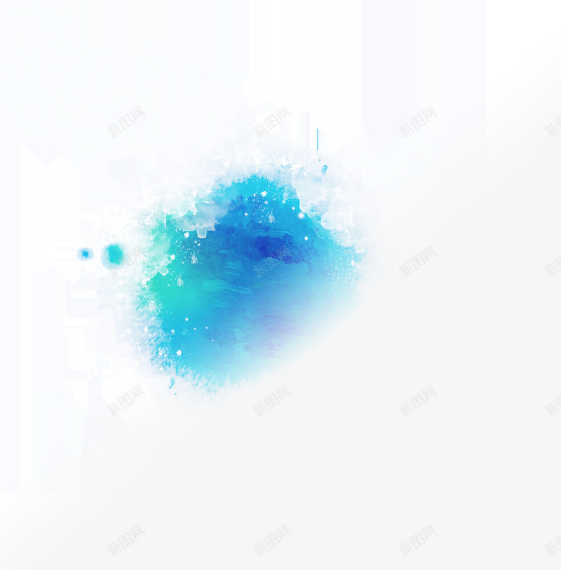 蓝色唯美梦幻墨迹png免抠素材_新图网 https://ixintu.com 墨迹 梦幻 蓝色