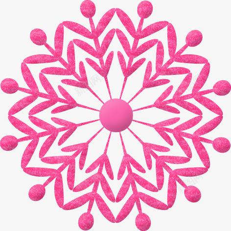 花之点缀png免抠素材_新图网 https://ixintu.com 卡通雪花 花 花之点缀 雪花