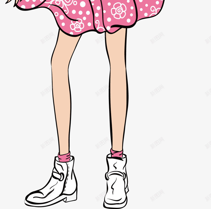 手绘卡通时尚小花裙女孩矢量图ai免抠素材_新图网 https://ixintu.com 人物形象 卡通可爱 女孩 小女孩 手绘 手绘卡通 时尚女孩 时尚小花裙女孩 矢量图