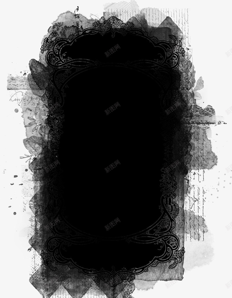 黑色漂亮墨迹png免抠素材_新图网 https://ixintu.com 剪切蒙版 墨迹蒙版 漂亮墨迹 黑色墨迹