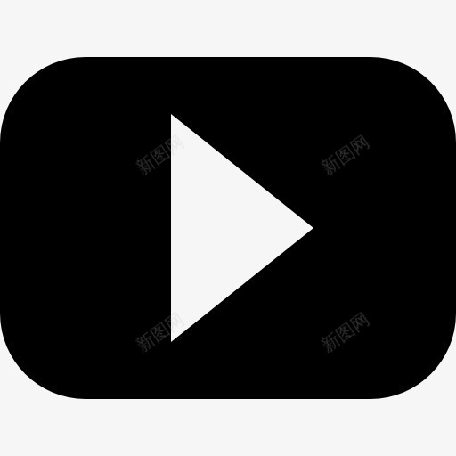 YouTube图标png_新图网 https://ixintu.com 接口 播放按钮 标志 标识 社交媒体 社交网络 视频播放