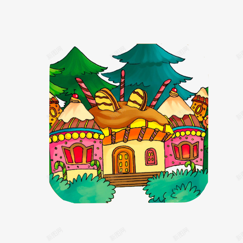 深林里的糖果屋png免抠素材_新图网 https://ixintu.com 卡通糖果屋 甜蜜糖果屋 饼干