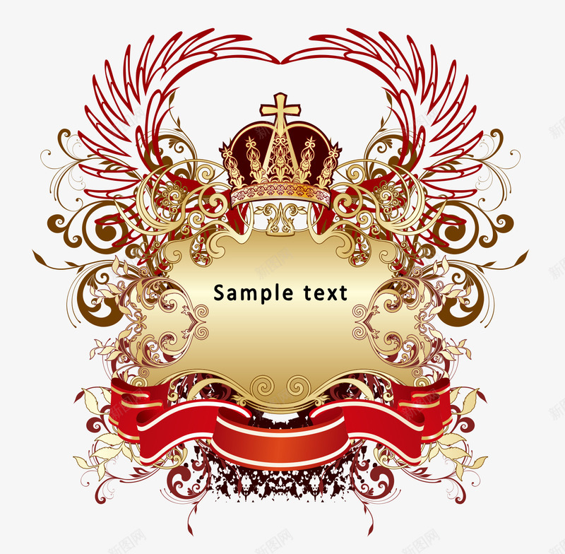 欧式边框png免抠素材_新图网 https://ixintu.com 徽章边框 欧式花纹 皇冠边框 皇家边框 翅膀边框设计 边框 边框矢量图