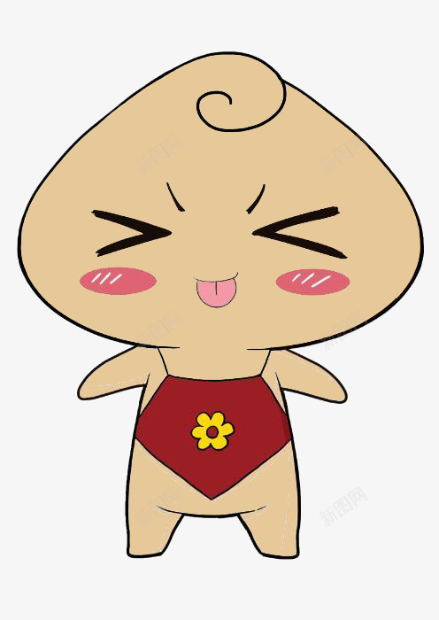 卡通小包子png免抠素材_新图网 https://ixintu.com 包子 卡通美食 宝宝 肚兜