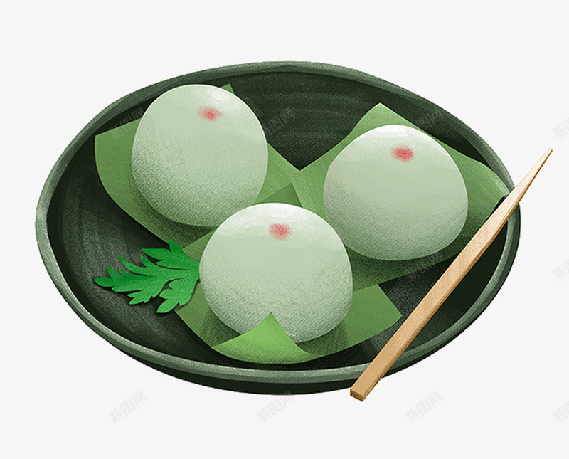 清明节食物食品青团psd免抠素材_新图网 https://ixintu.com 清明节 清明节食物食品青团 青团 青色 食品 食物