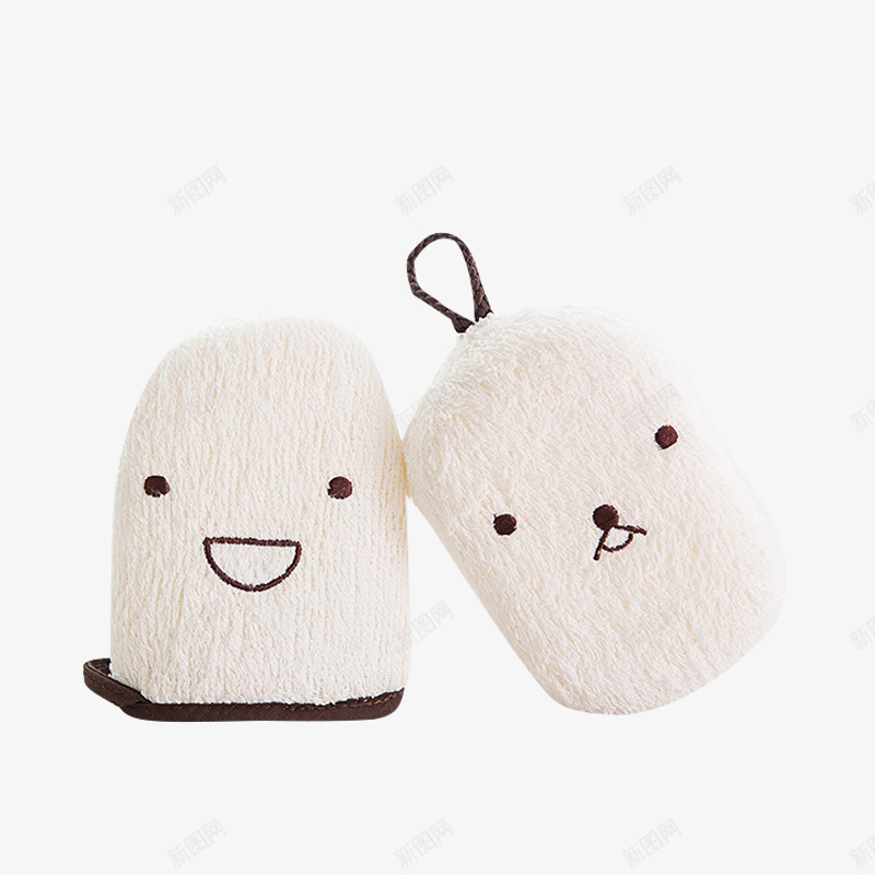 日系可爱沐浴球png免抠素材_新图网 https://ixintu.com 卡通小人图案 沐浴球 洗澡沐浴用品 白色沐浴海绵