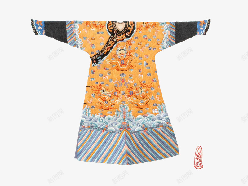 一件展开的宫廷着装png免抠素材_新图网 https://ixintu.com 古装 古装花纹 宫廷 着装 衣服