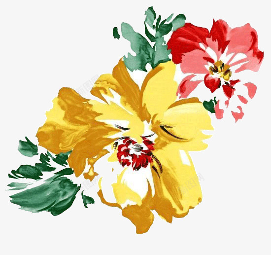 花朵png免抠素材_新图网 https://ixintu.com 单页 手绘花 插画 海报 点缀 花 装饰