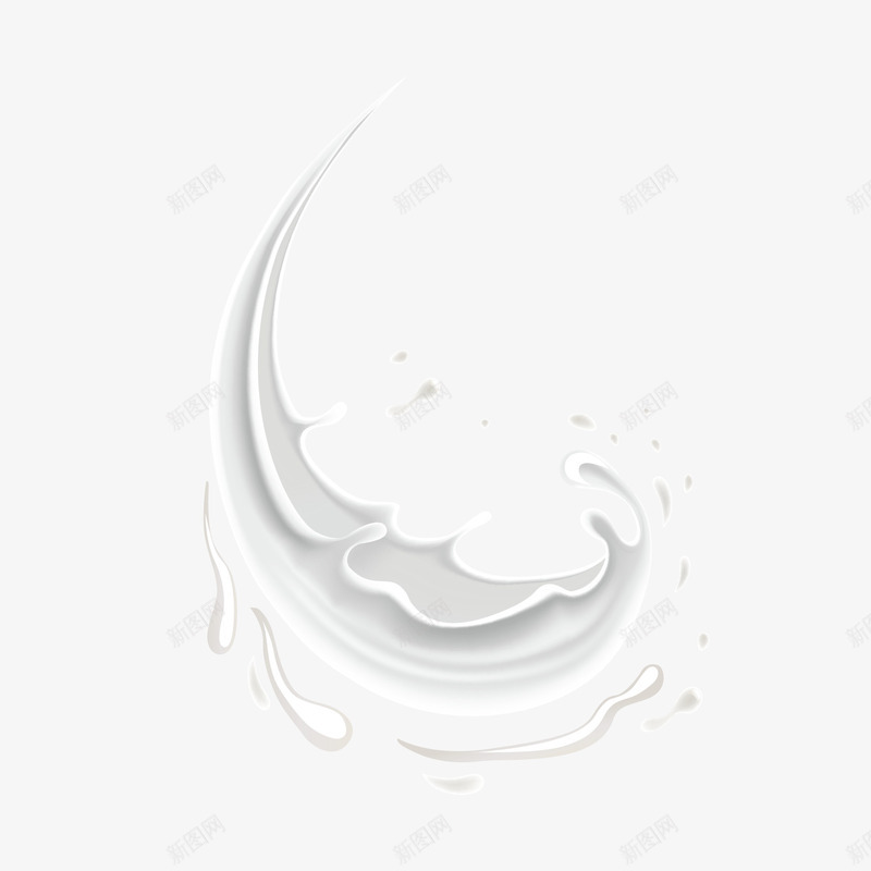 动感飞溅牛奶png免抠素材_新图网 https://ixintu.com 液态液体牛奶飞溅