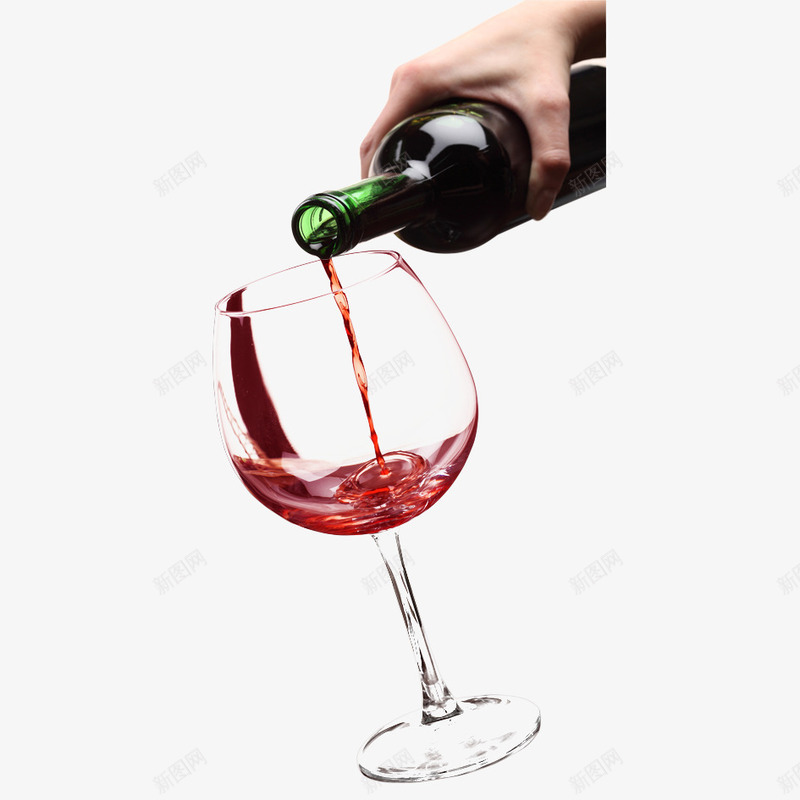倒红酒psd免抠素材_新图网 https://ixintu.com 玻璃杯 红酒 红酒杯 酒杯