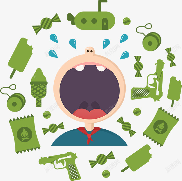 创意人物png免抠素材_新图网 https://ixintu.com 人物 卡通人物 婴儿 插画 玩具 糖果