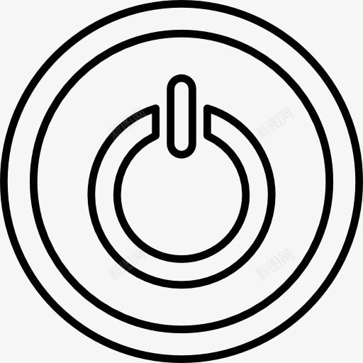 按钮图标png_新图网 https://ixintu.com 接口 电源 电源按钮 电脑关机