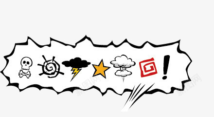 漫画爆炸框png免抠素材_新图网 https://ixintu.com 卡通 图案 漫画爆炸框 爆炸云团