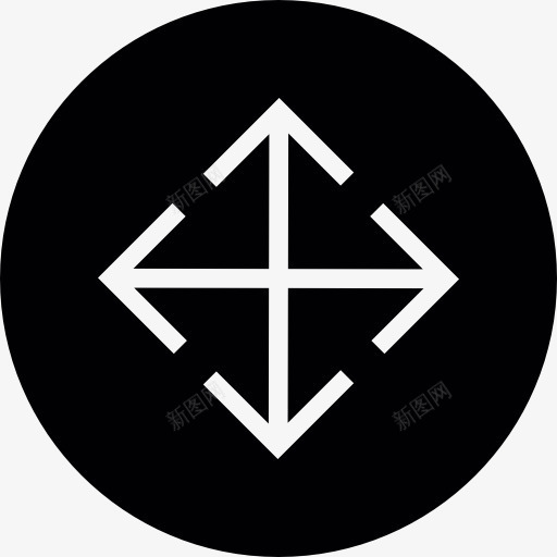 移动物体的圆形按钮图标png_新图网 https://ixintu.com 十字路口 图形工具 图形编辑 图形设计 按钮 界面