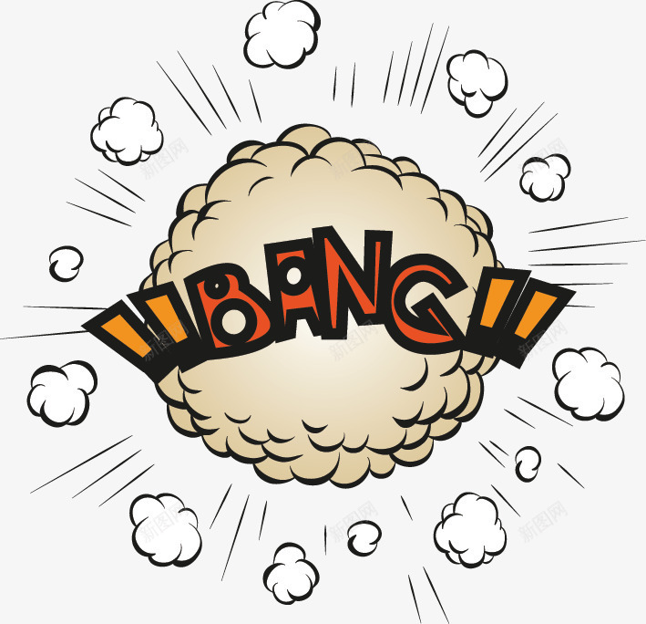 爆炸效果元素矢量图ai免抠素材_新图网 https://ixintu.com BAM BOOM 光芒 星星 爆炸 爆炸效果 矢量图