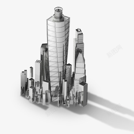 玻璃幕墙建筑png免抠素材_新图网 https://ixintu.com 反光 玻璃 高楼