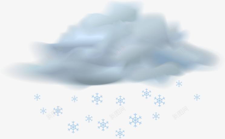 天气下雪png免抠素材_新图网 https://ixintu.com 下雪 乌云 天气 雪花