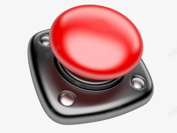 卡通红色按钮图标png_新图网 https://ixintu.com 危险 危险提示 危险标识 提示 提醒 紧急 警告 警惕 警报 警示 预示 预警