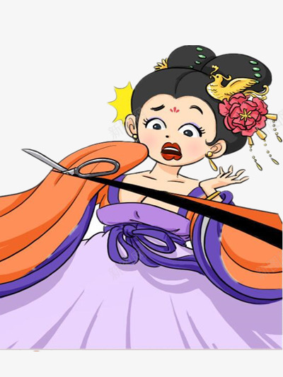 插画png免抠素材_新图网 https://ixintu.com 中国古代衣服 古代 惊吓 绘画 美女 衣服