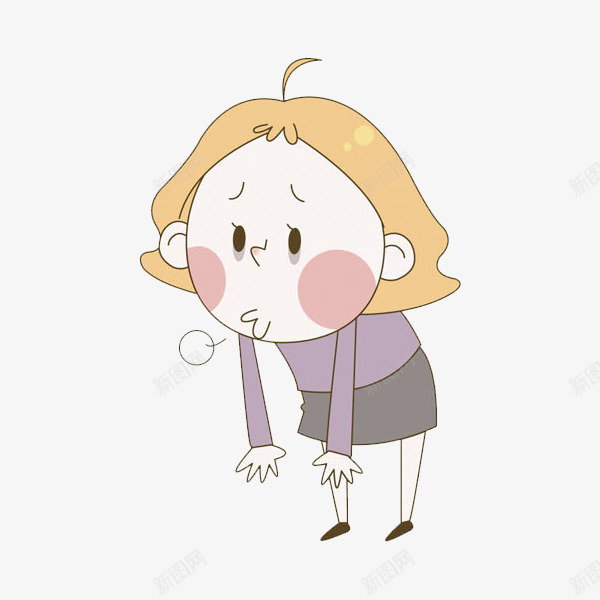 失落的女生图png免抠素材_新图网 https://ixintu.com 卡通 叹气的 失落的 女人 女生 插图 漂亮的